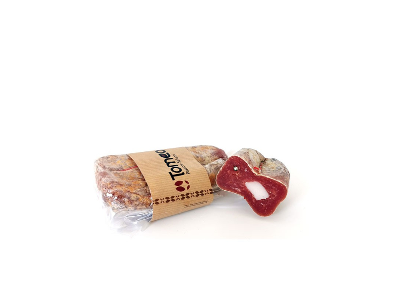 SALUMI TOMEO SOPPRESSATA CILENTANA STAGIONATA CON LARDELLO E PEPE NERO
